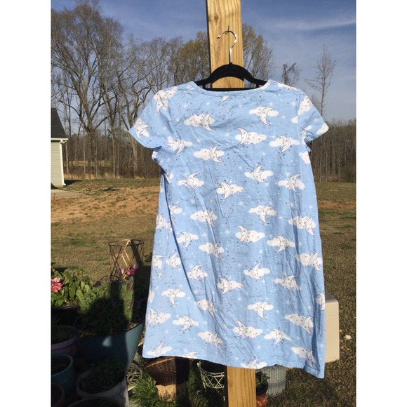 Mia Lucce medium sleepshirt night gown nightgown M cotton cloud moon goodnight - Picture 4 of 8